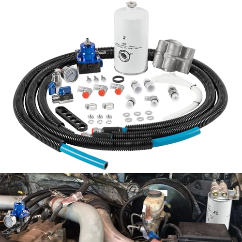 For Ford 7.3L Powerstroke Fuel Filter Bowl Regulated Return Kit OBS Compatible with 1994-1997 Ford F250 F350 E350 Replace # 33405 3405