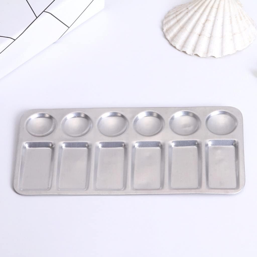 12 Wells Aluminum Metal Mixing Paint Tray Rectangular Palette Artist DIY Craft Art Painting