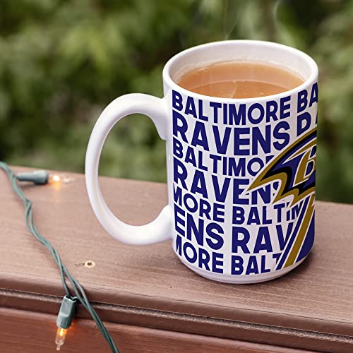 Image of Rico Industries NFL Football 15 oz White Ceramic Mug