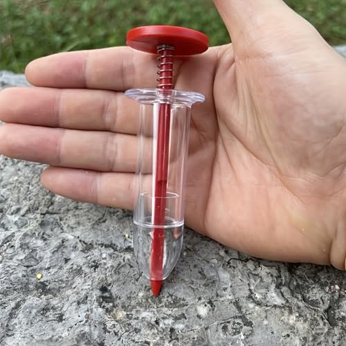 Dispenser manual para semillas portátil con tubo transparente miniatura 2