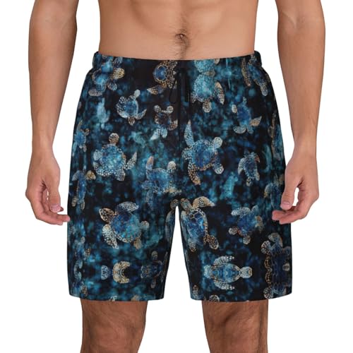 Short de plage homme tortue de mer séchage rapide idéal pour le surf et la piscine