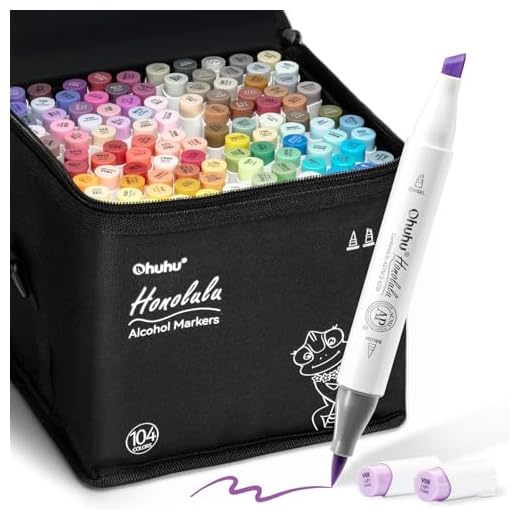 Ohuhu Alcohol Markers 104-Color Set