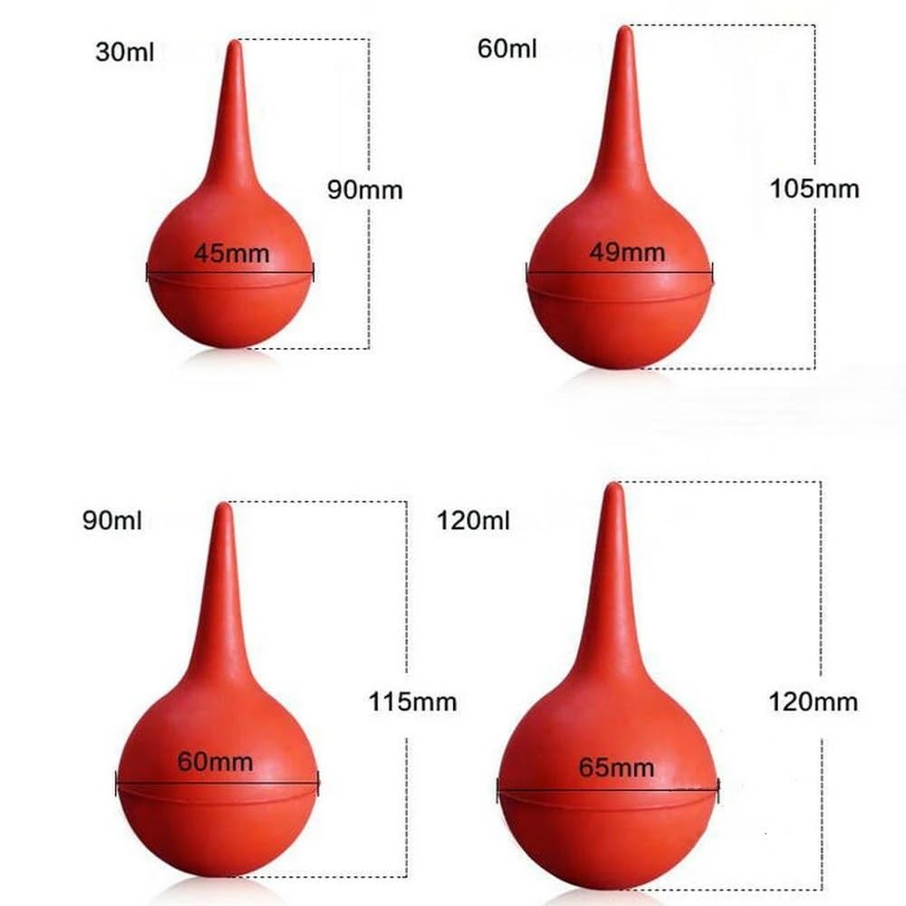 Zestaw 10 gumowych kulek do płukania uszu – gruszki do ssania do uszu o pojemności 30/60/90/120 ml do użytku laboratoryjnego(120ml)