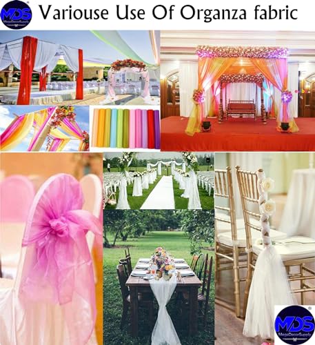 Premium Black Sheer Organza Fabric - 5 Yards of Elegant Draping Material for Weddings, Events, Crafts, and DIY Projects - 44" Wide Tulle Décor 7 Premium Black Sheer Organza Fabric - 5 Yards of Elegant Draping Material for Weddings, Events, Crafts, and DIY Projects - 44" Wide Tulle Décor - Image 6