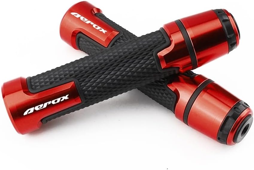 Grips for Yama&ha Aerox155 Aerox 155 2017-2020 2021 2022 Motorcycle Handlebar Grips Anti Skid Rubber Grips Handle Bar Ends CNC Aluminum 7/8"" 22mm(Red)