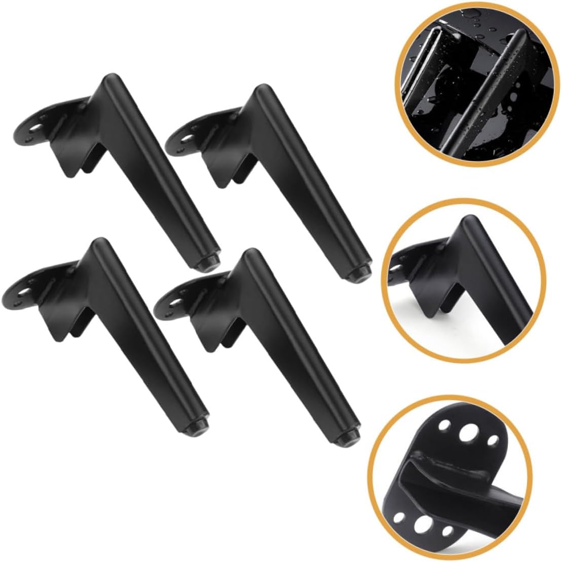 4pcs Metal Furniture Legs Heavy Duty Metal Support Feet Replacement Sofa Couch Legs for Cabinet Nightstand Dresser 14.5cm