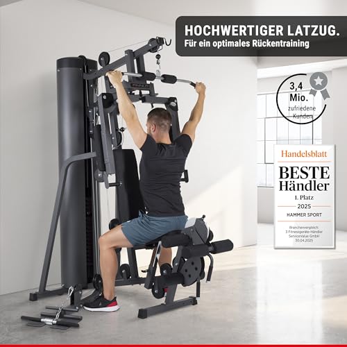 HAMMER Finnlo Kraftstation Autark 1500, Multigym, inkl. Zubehör, Fitnessstation für Zuhause, über...