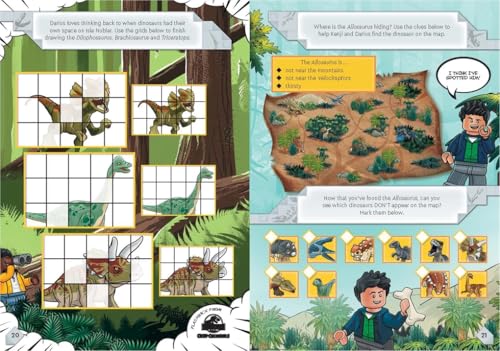 Image of LEGO Jurassic World: Raptors on the Run Activity Book (with Kenji minifigure, baby raptor and accessories) (LEGO Minifigure Activity)