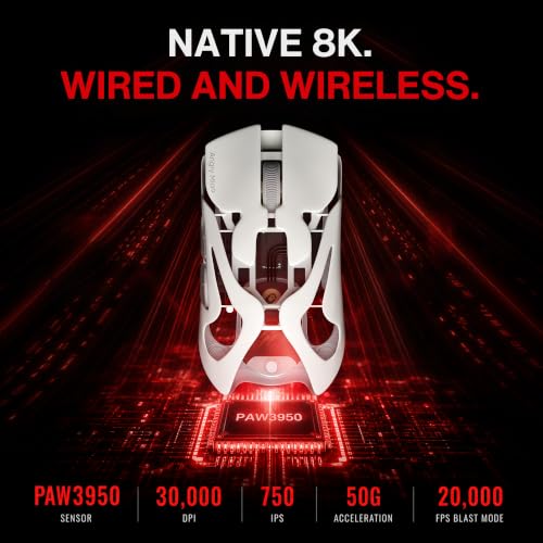 Image of AngryMiao AM Infinity Mouse .97 Wireless White Gaming Mouse 47g Ultra-Light