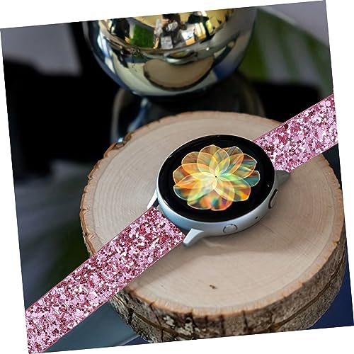 Shiny Replacement Watch Band for Watch Comfortable Strap Pink Durable Skin-friendly Material for All-day Wear2