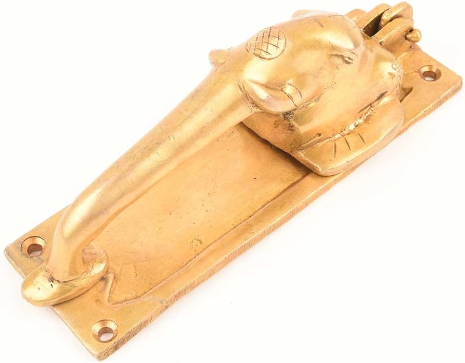 Indian Shelf Brass Elephant Door Knocker - Beautiful Front Door Decoration - Multicolor Home Entrance Decor Items for Wall - 5.84 Cm
