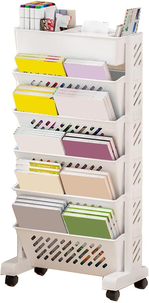 Amazon.com: GIZNXBA Book Rack Storage Bookshelf, Removable Movable ...