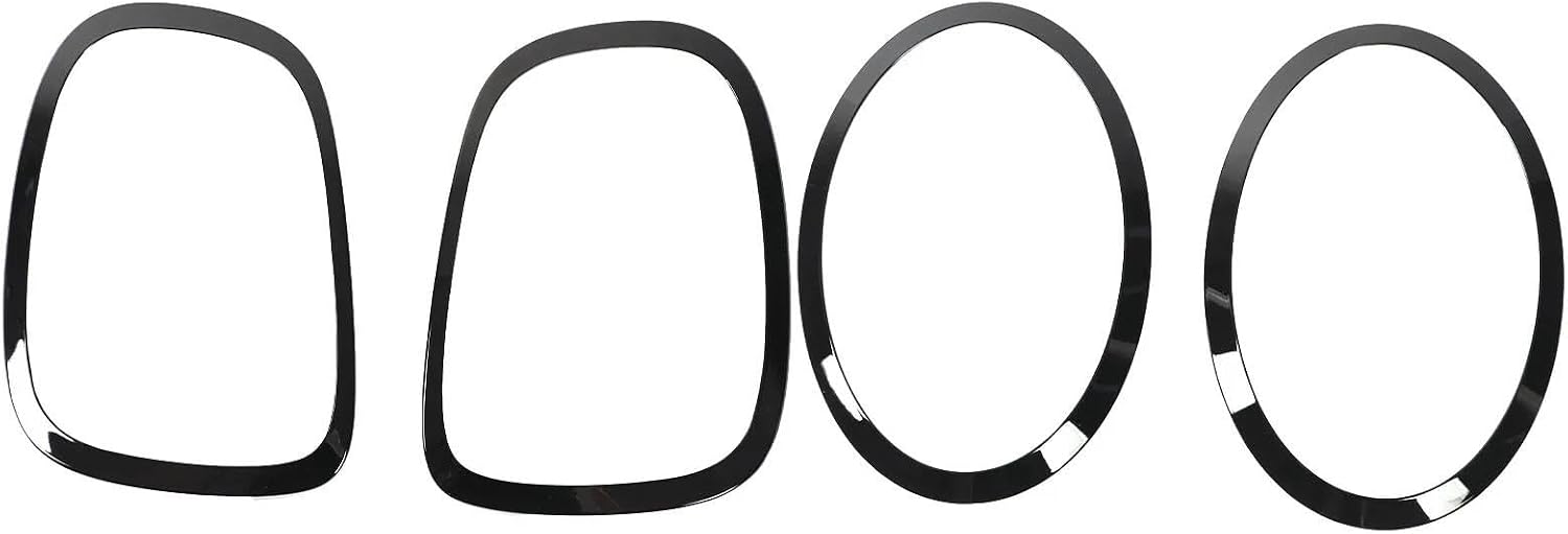 Car Door Seal Strip Gloss Black Headlight & Taillight Surround Cover Trims for Mini F55 F56 F57 One & for Cooper S & for JCW 2014 Car Edge Protector Strip