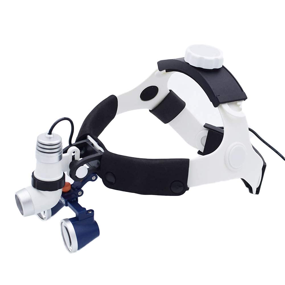 asdchZen Magnifying Glass Dental Loupes Professional Surgical Loupes 2.5X Binocular Dental With Headlight Surgical Magnifying Glass