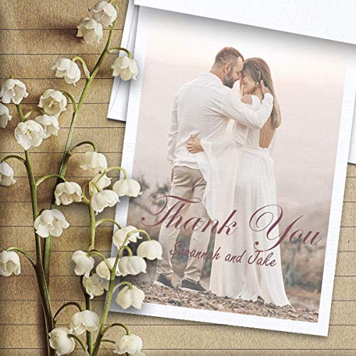 Hamilco White Linen Cards And Envelopes - Flat 5" X 7" Cardstock Paper 80Lb Cover 100 Pack #TOP3