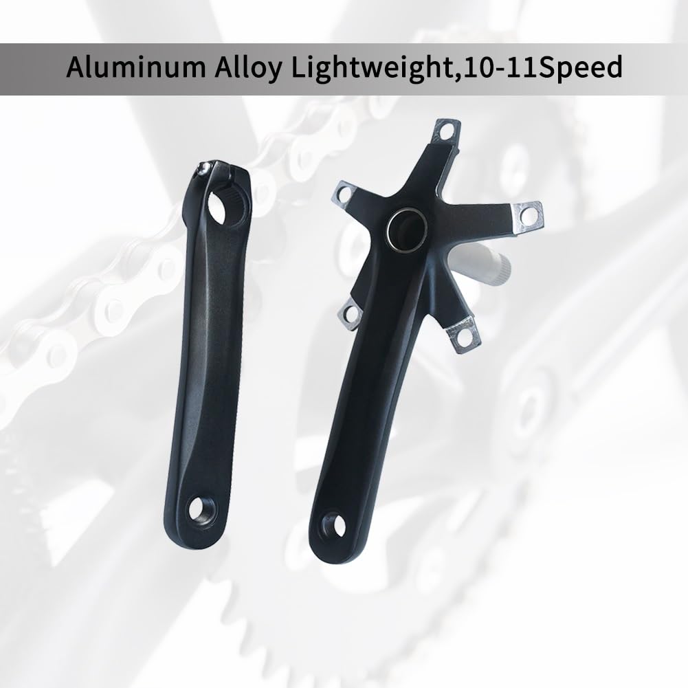 Zestaw korbowy do roweru szosowego 152 mm 165 mm 170 mm zestawy korbowe 130 drążonych zintegrowanych ramion korbowych pasuje do 10-11-biegowego stopu aluminium lekki