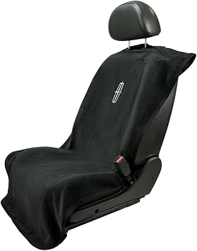 Seat Armour Seat Protector Towel for Lincoln Soft Machine Washable Car Seat Cover Towel Easy to Install, Multipurpose Car Seat Towel Black