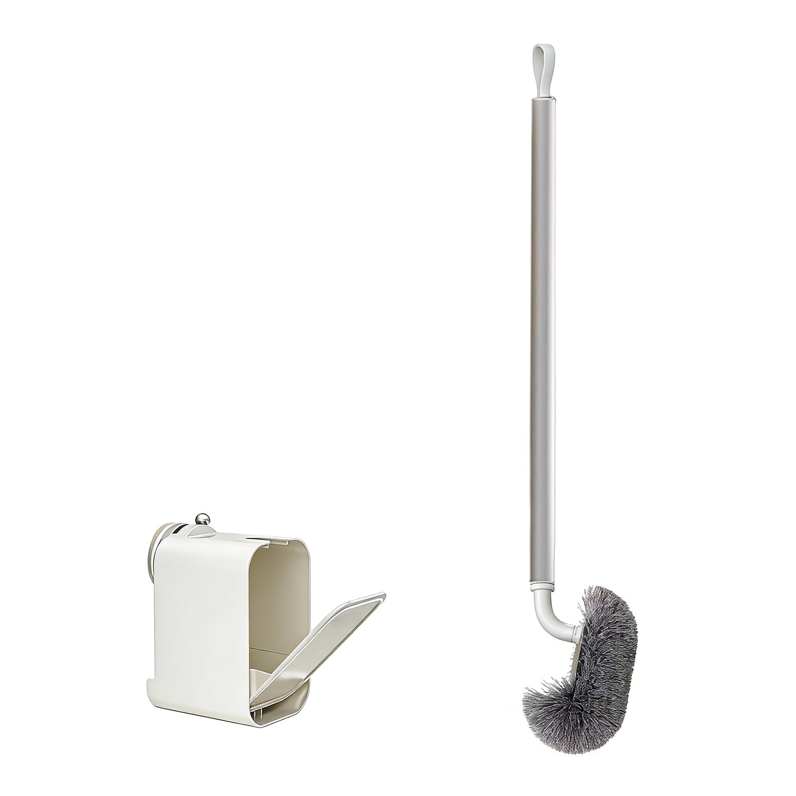 Efficient Toilet Brush Set with Reach Bristles & Modern Simple Styles Aesthetic Elegant for Any Bathroom Hygienic