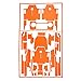 sharprepublic Ensemble De Décalcomanie Imperméable D'autocollants De RC Quadcopter pour Le Remplacement De DJI Mavic Pro - Orange