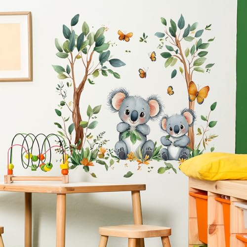 Vinilo decorativo adhesivo Koala familia acuarela para pared miniatura 6