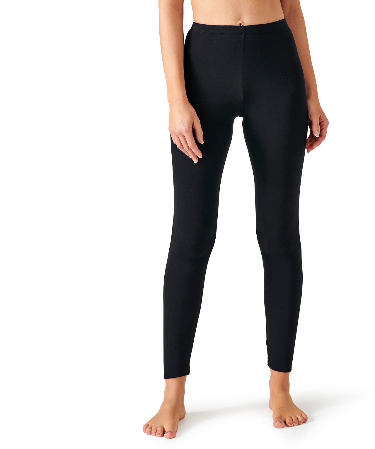 Damart Women's Caleçon Fine Côte Thermolactyl Sensitive Leggings, Black, S Slim