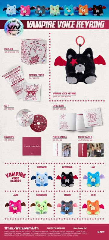 ENHYPEN Album - THE SIN: VANISH Random Voice Keyring Ver.+Pre