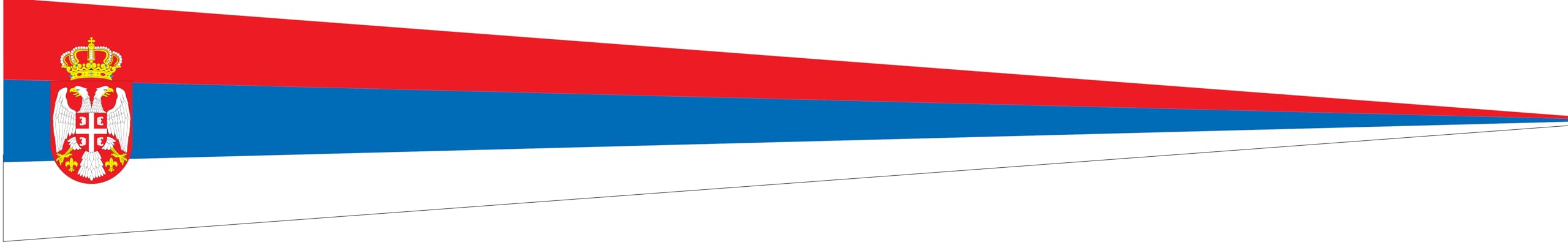 Fanion de la Serbie d'exception drapeau marine tricolore 150 x 20 cm