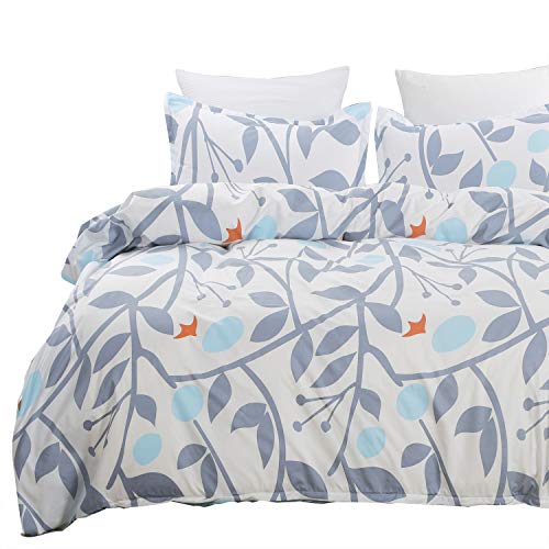 Vaulia Lightweight Microfiber Duvet Cover Set, Reversible Print Pattern Design - Full/Queen Size