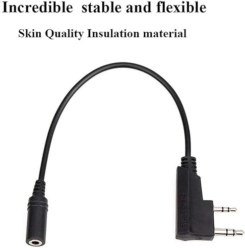 Miniatura 6 de Retevis Adaptador para auriculares, 2 pines a Walkie Talkies de 0.138 in, solo compatible con RT21 RT22 RT27 RT7 H-777 H777S RT18 RT19 RT22S (no