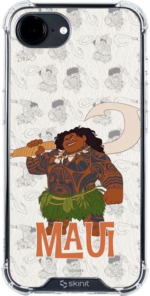 Skinit Clear Phone Case Compatible with iPhone 16e - Officially Licensed Disney Princess Moana with Pua and Heihei Design
