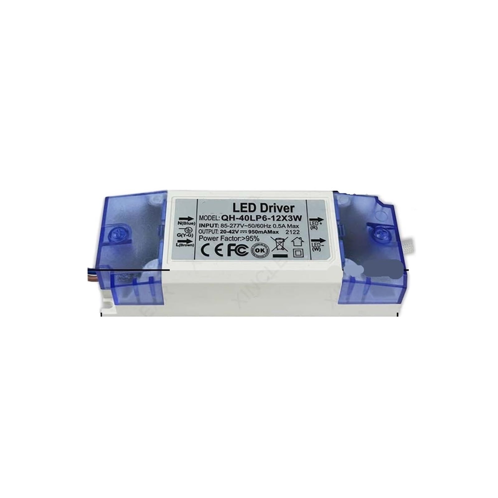 Controlador LED DC60-120V 39-85V 30-58V 18-39V 300mA 420mA 600mA 900mA Iluminación for fuente de alimentación de 20W 24W 28W 30W 36W 40W(DC 39-85V 420mA,Plastic Case)