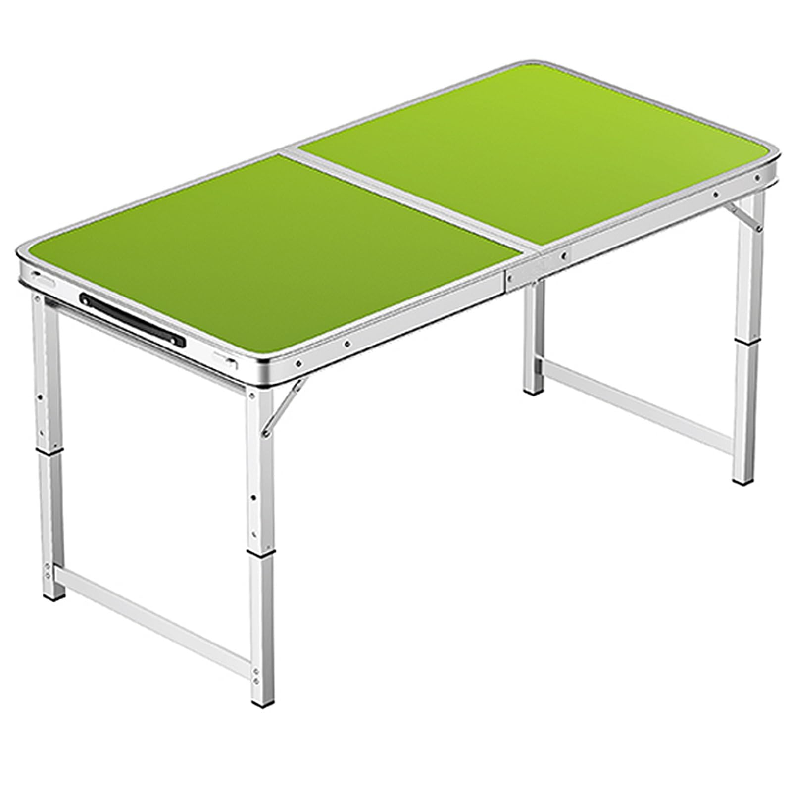 Regulowany aluminiowy stół składany, przenośny stół kempingowy na zewnątrz z uchwytem, idealny na imprezę biurową, piknik, ślub, zielony (80 x 50 cm)