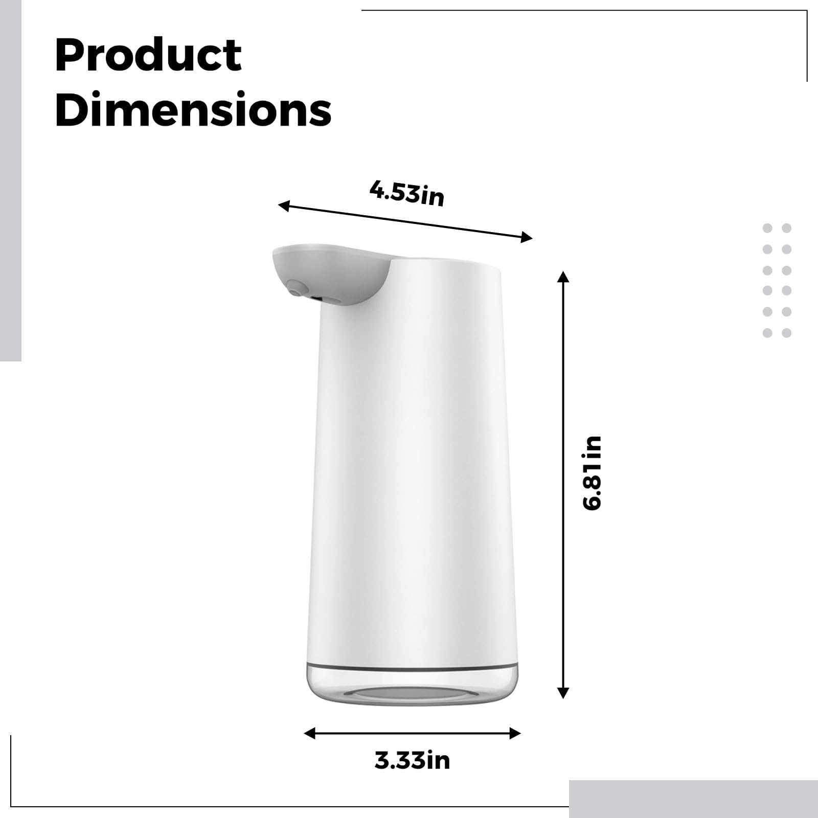 Dispensador automático de jabón espumoso, sensor recargable, dispensador eléctrico de desinfectante de manos, volumen ajustable, capacidad de 350 ml para cocina, baño