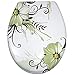 Produktbild AUFUN Toilettendeckel Absenkautomatik WC Sitz Klobrille mit Softclose Toilettensitz aus Hartplastik Antibakteriell Klodeckel aus Duroplast Universal Größe, 25 Bilder zur Auswahl - Blume