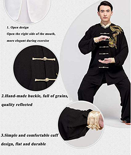 image for UGUHU Tai Chi Clothing Men Women Kung Fu Clothing Martial Arts Uniform