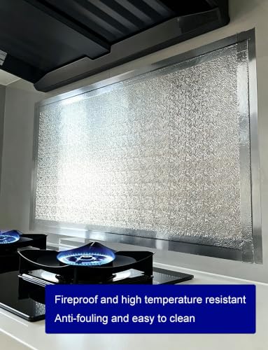 Cubierta de aluminio para cocina forro adhesivo duradero y protector de pared 4