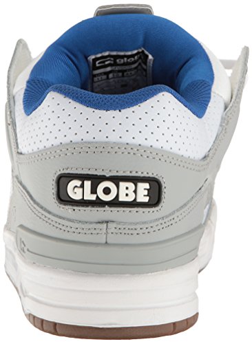 Image of Globe Mens Fusion Skate Shoes, Grey /Blue /White, 7 M US