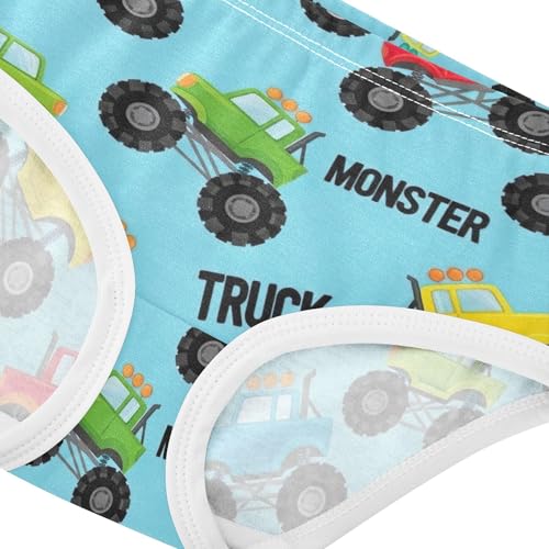 Cotton Girls Underwear Toddlers Colorful Cartoon Monster Truck Blue Girl Panties Cute Funny Briefs Undies Kids 2t4