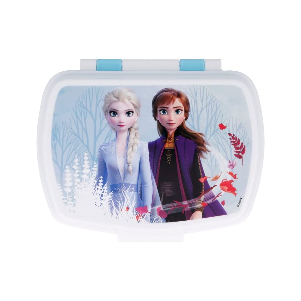 Om Supplies Frozen Disney Blue Sandwich Lunch Snack Box Kids Children School (Frozen)