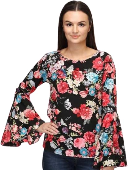 Image of emeros Women's Girls Floral Printed Stylish Dress| Comfortable, Breathable, Lightweight|SL 22