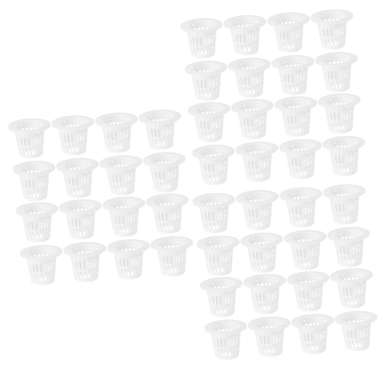 POPETPOP 150pièces Pots à Maille pour Hydroponie Et Aquaponie Bacs De Culture Soilless pour Légumes Et Orchidées Blanc