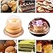 50 Sets Cake Box - Internal Size Diameter 4-3/8 Inch X Height 4-1/8 Inch Clear Plastic Dome Carrier - Single Cake Container Carry Reinforcement Stickers (Gold)
