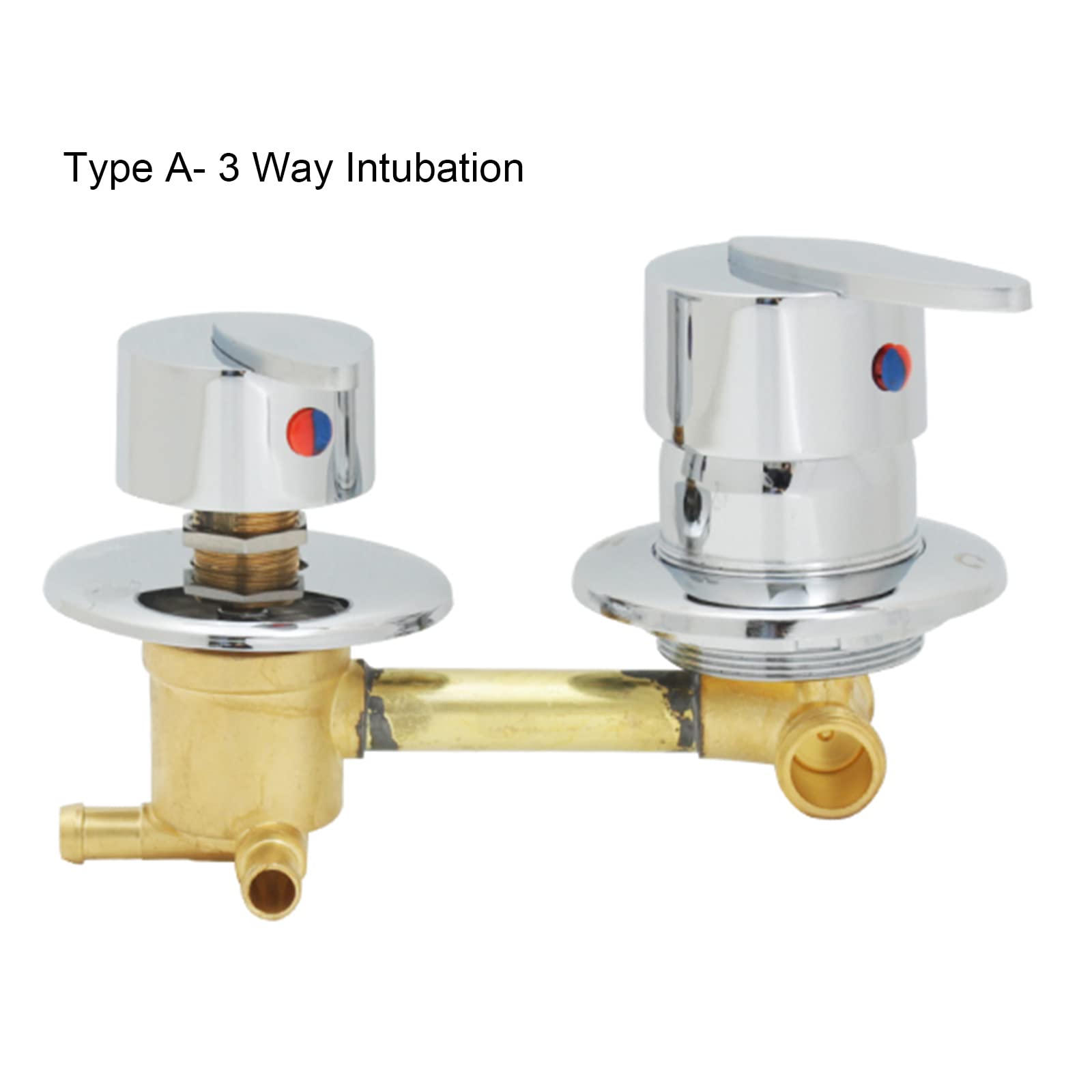 Válvula de ducha de latón 3Way con interruptor de control de agua fría y caliente, cartucho de cerámica, boquilla inversora de columna ajustable, accesorio de fontanería duradero para baño