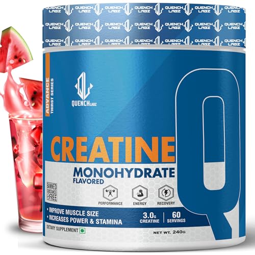 Image of Creatine Powder 3000 mg | Mircronized Creatine Monohydrate | Creatine Monohydrate 100g for For Lean Pump and Volumization | Gym Supplement for Men for Pump and Strenght - Unflavoured Powder - 33 Servings - Pouch (240 GM, Watermelon)