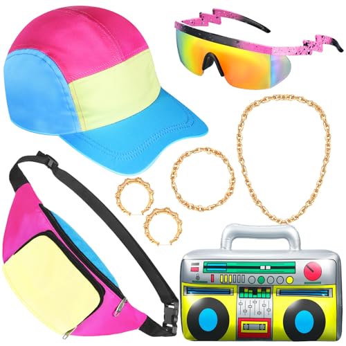 Disfraces Hip Hop 80s/90s 6 piezas para hombre y mujer