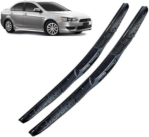 Limpiaparabrisas híbrido delantero compatible con Mitsubishi Lancer 2009-2017 parabrisas parabrisas ventana lluvia cepillos 24 pulgadas + 16 pulgadas