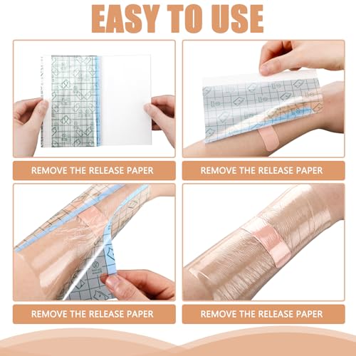 Image of Nuanchu 60 Pcs Tattoo Bandage Waterproof Adhesive Plastic Skin Cover