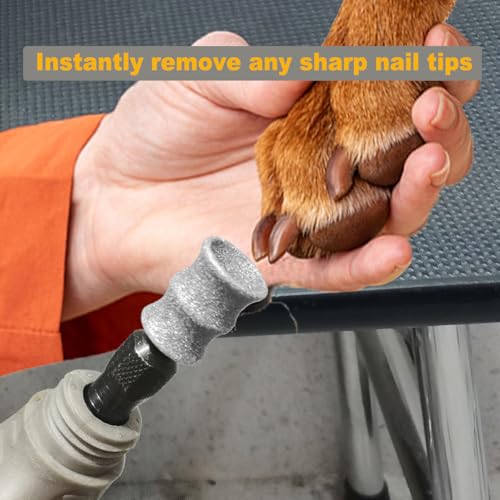 Image of Extra Large Dog Nail Trimmer Bits for Dremel - Dog Nail Grinder Attachment for Large Pets with Thick, Tough Nails