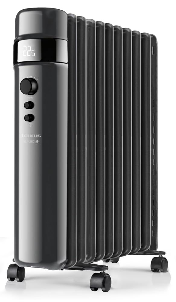 Taurus Agadir 2500 Radiador de Aceite, W, 0 Decibelios, Acero, 3 Velocidades, Negro