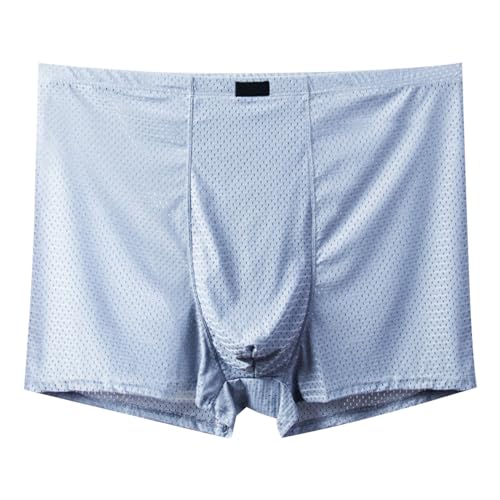 Men's Briefs Soft Breathable Bulge Pouch Underwear Solid Stretch Mesh Underwears Plus Size XL-8XL